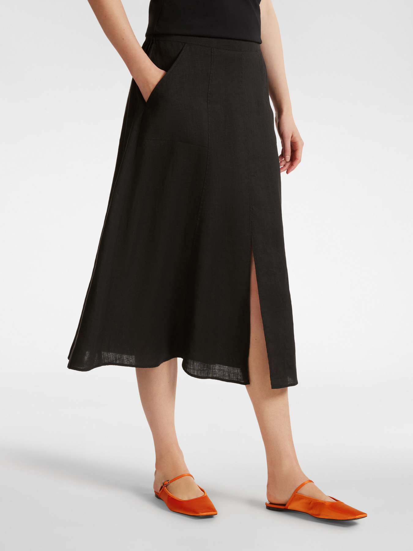 Gonna a teli in lino image number 2