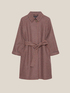 Cappotto check con cintura image number 5