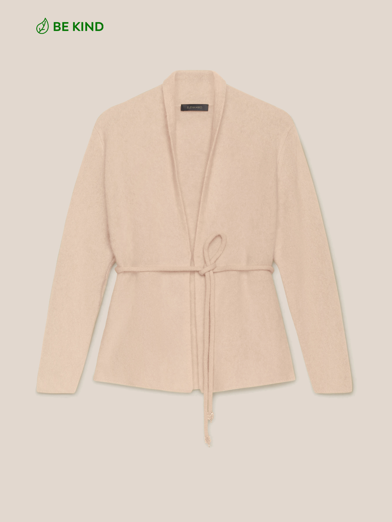 Brushed wool and cashmere cardigan image number 4