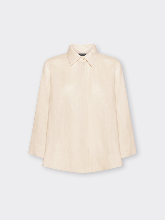 Camicia boxy in lino