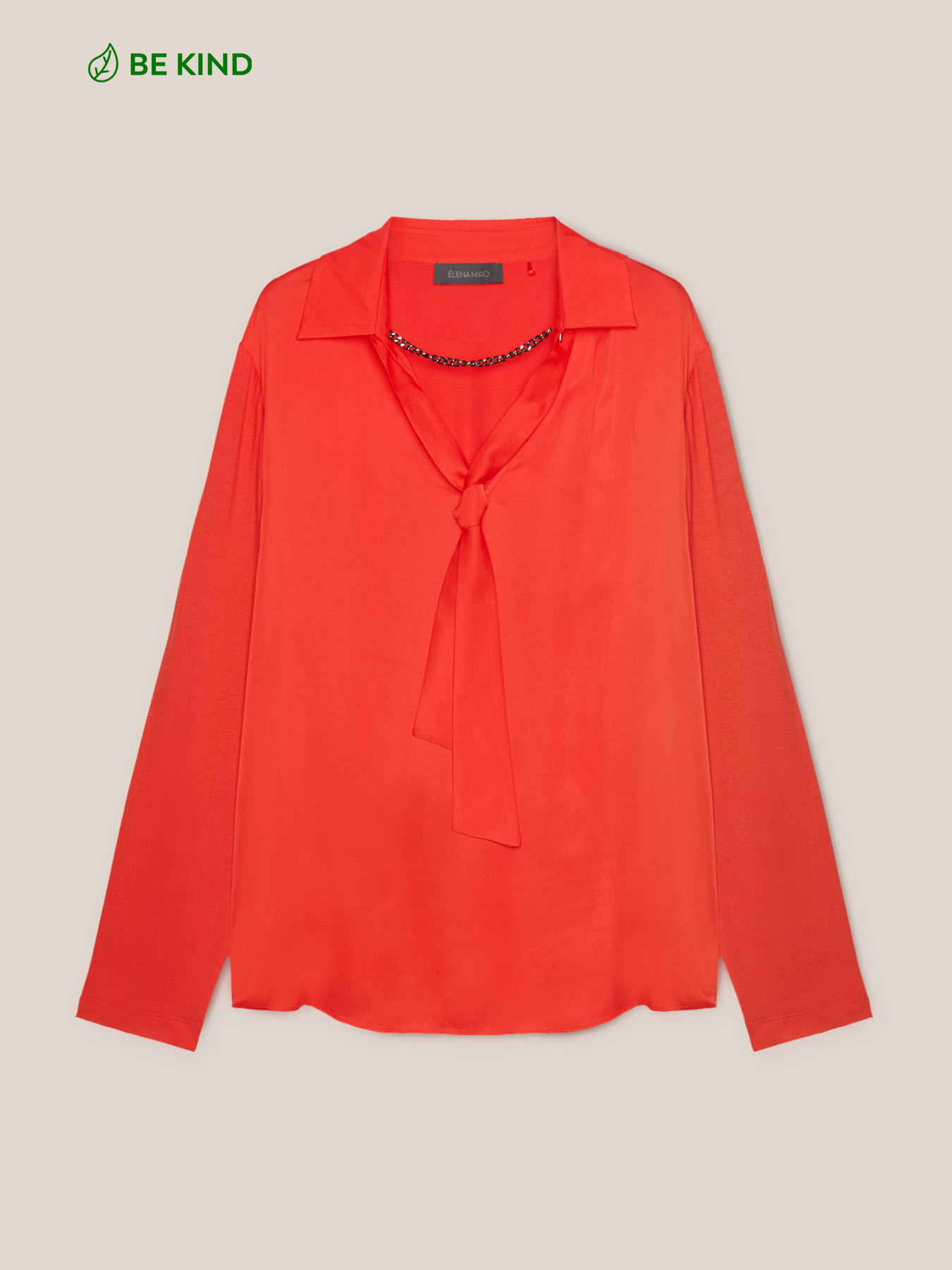 Blusa em ECOVERO™ com faixa image number 4