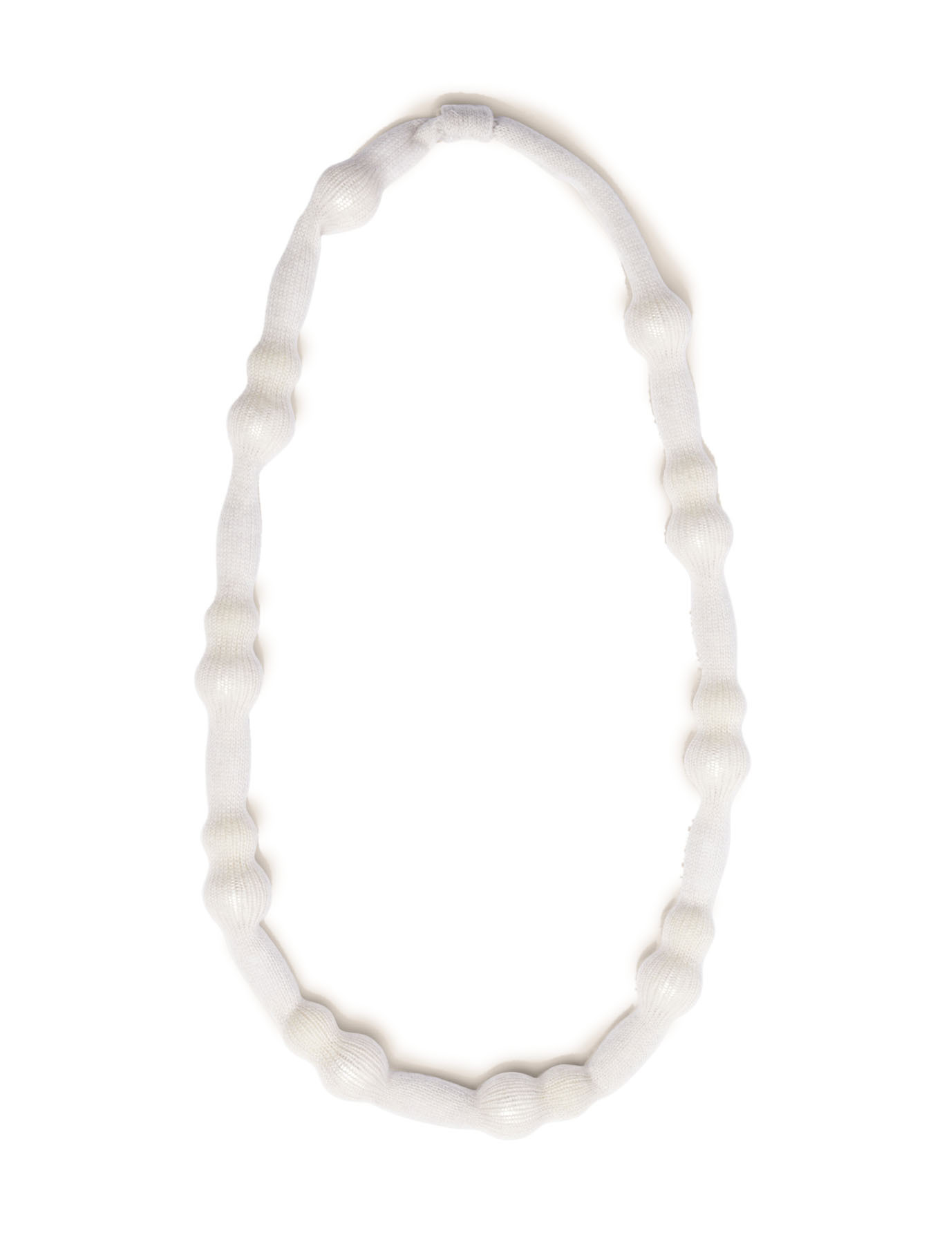 Tubular knit necklace with spheres image number 1