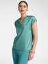 V-neck satin blouse image number 0