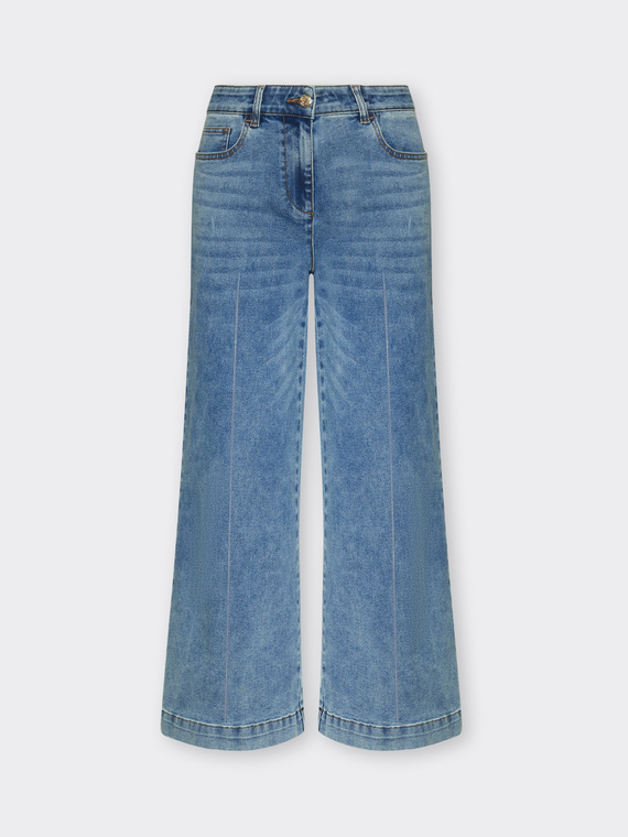 Jeans cropped wide leg, "Wanda"