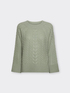 Pull tress&eacute; en pure laine image number 4