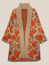 Maxi cardigan en jacquard &agrave; fleurs image number 4