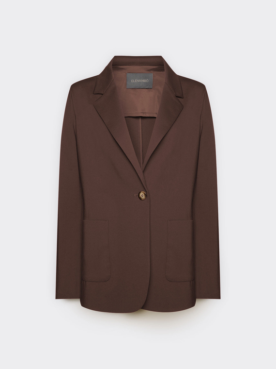 Blazer misto viscosa monopetto