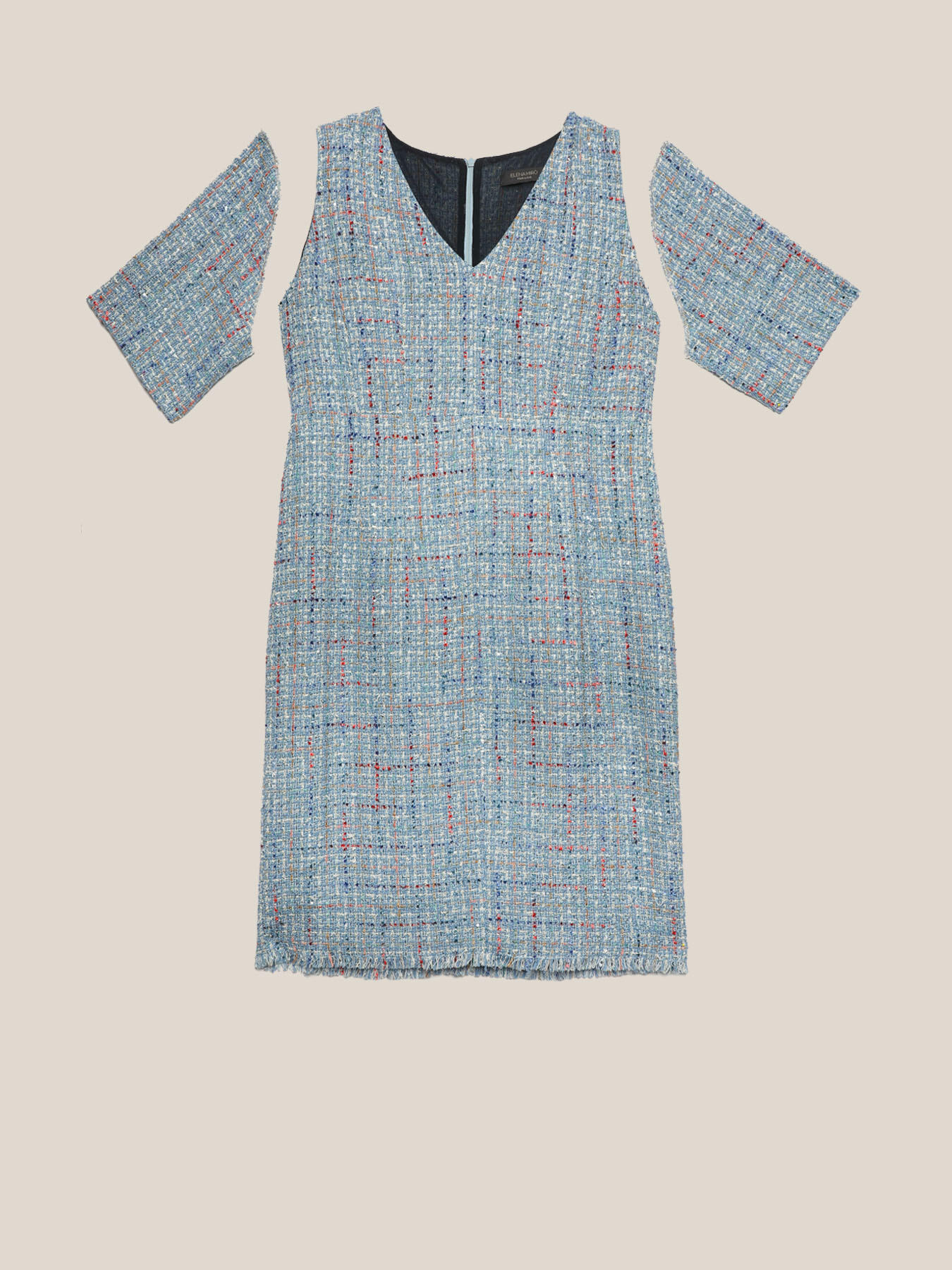 Basket weave fabric dress image number 4