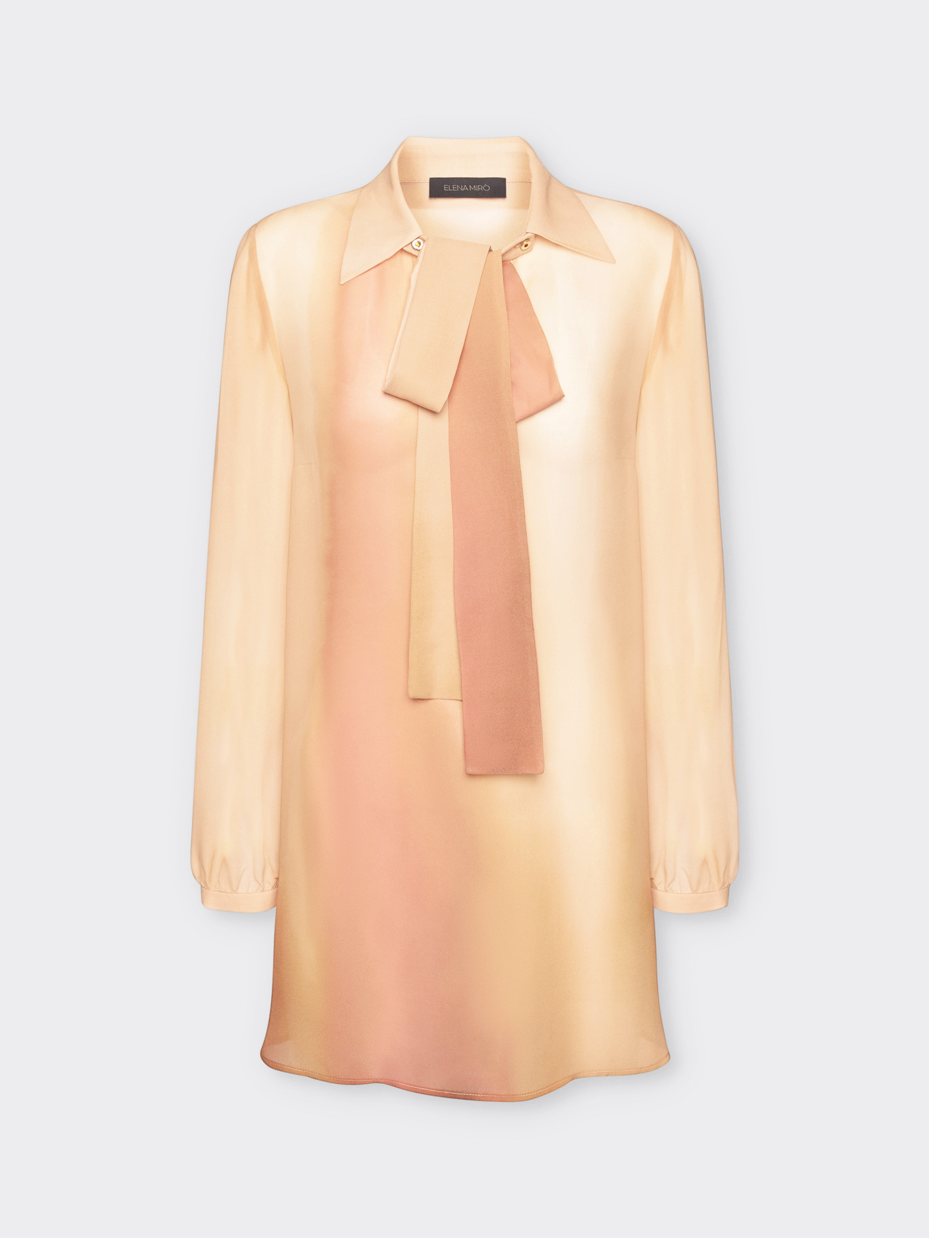 Blusa en raso de color difuminado image number 4