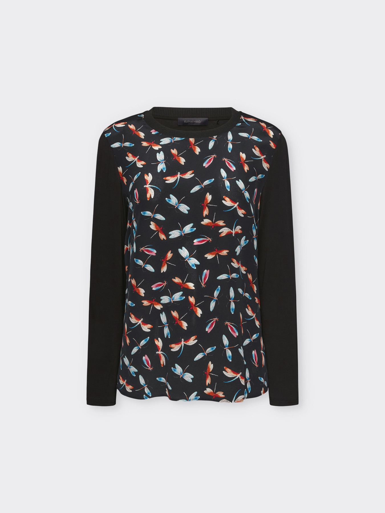 T-Shirt aus zwei Stoffen mit Aufdruck image number 4