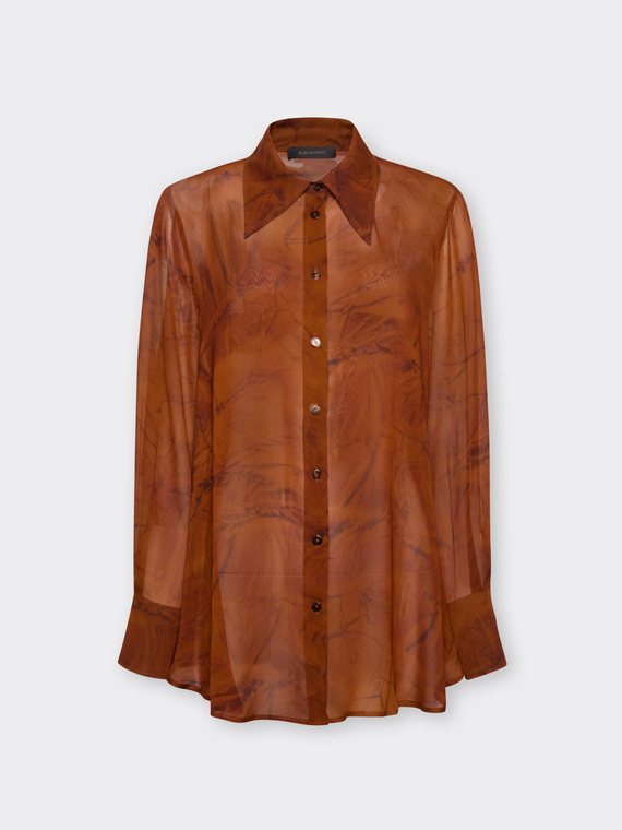 Camicia in georgette stampata