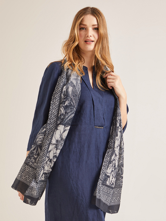 Elenamiro: Sciarpa stampata Grigio_1