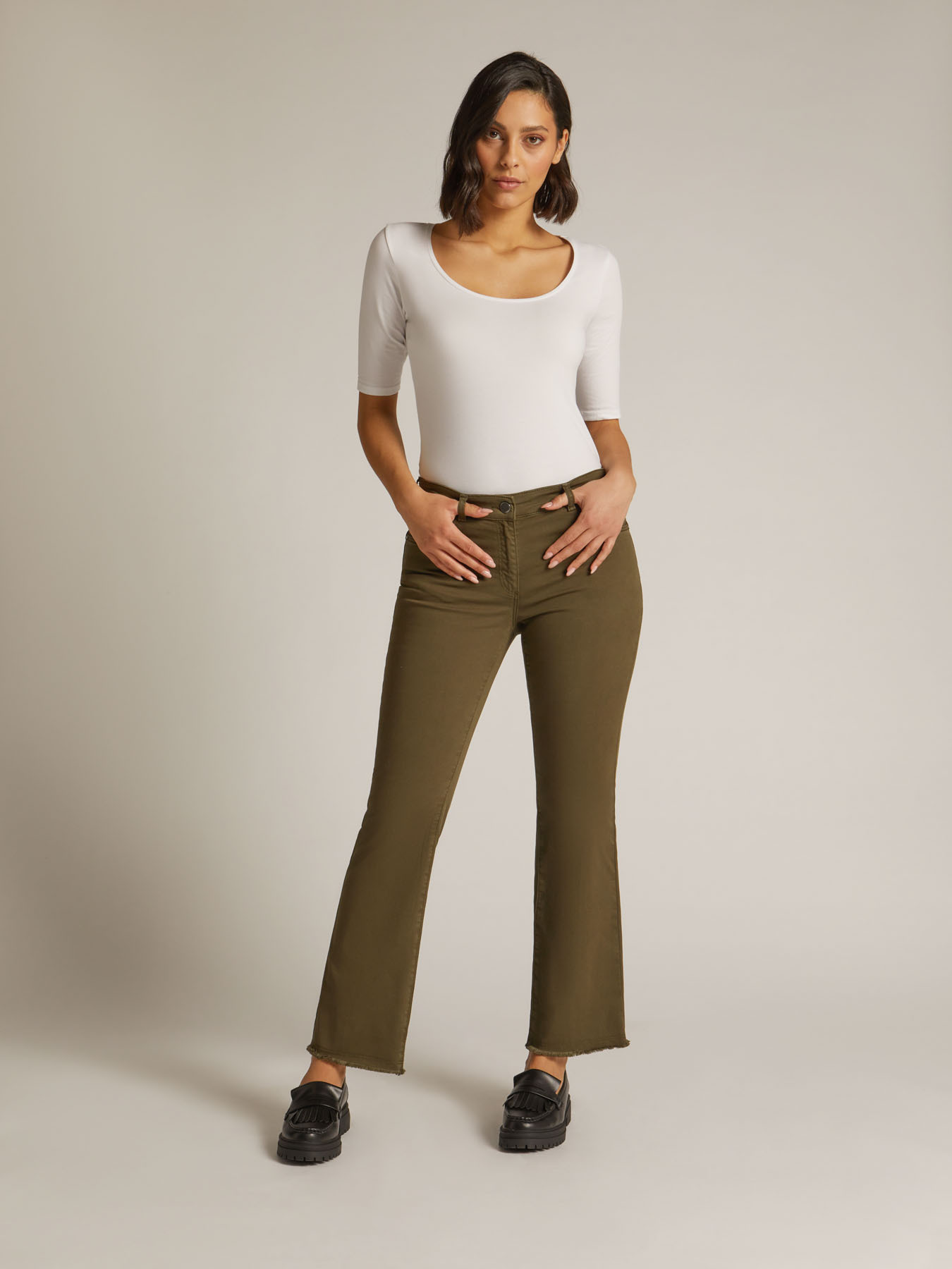 Pantaloni cinque tasche in drill image number 2