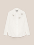 Hand-embroidered poplin shirt image number 4