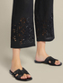 Embroidered linen trousers image number 3