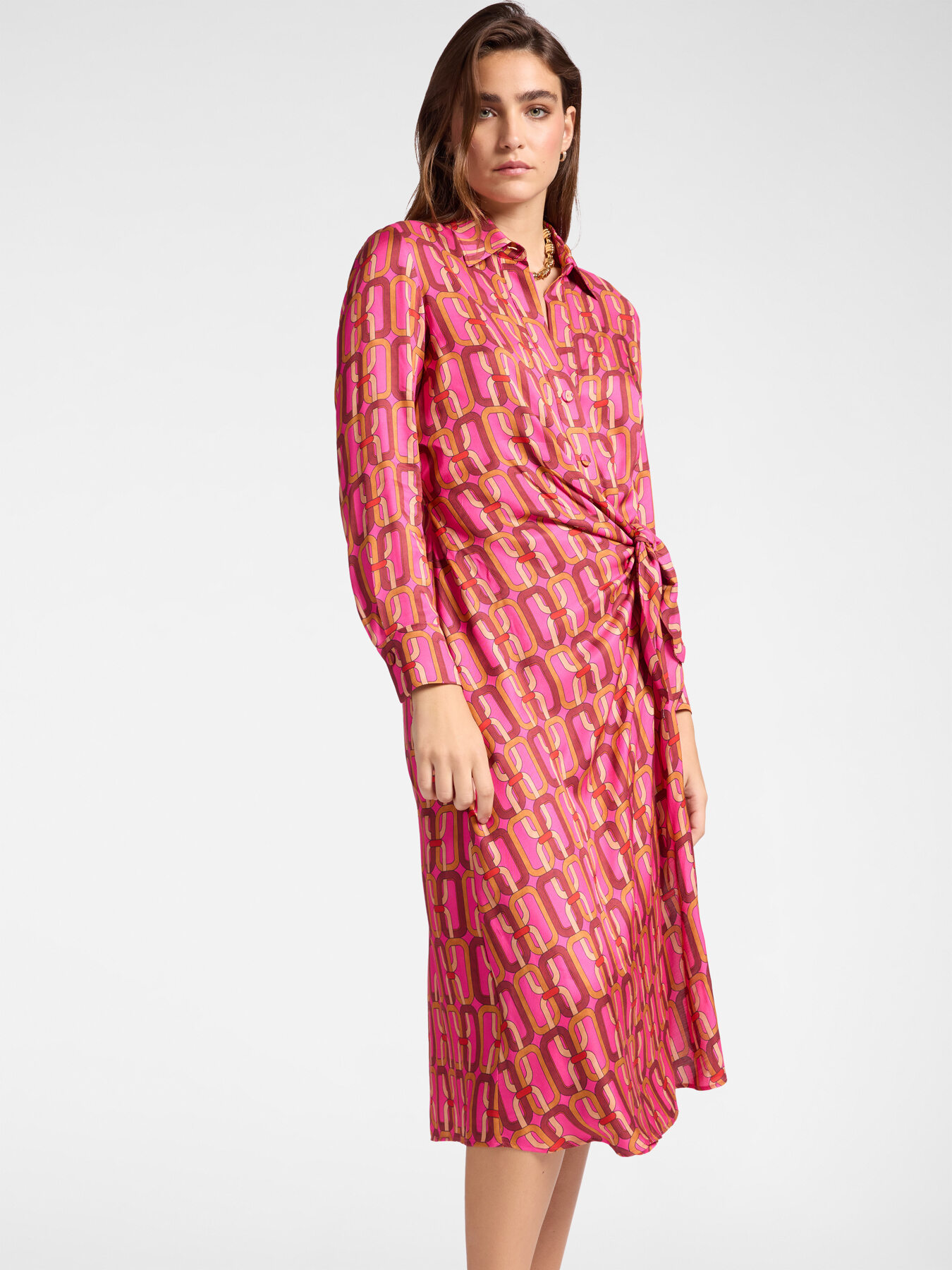 Printed wrap dress image number 2