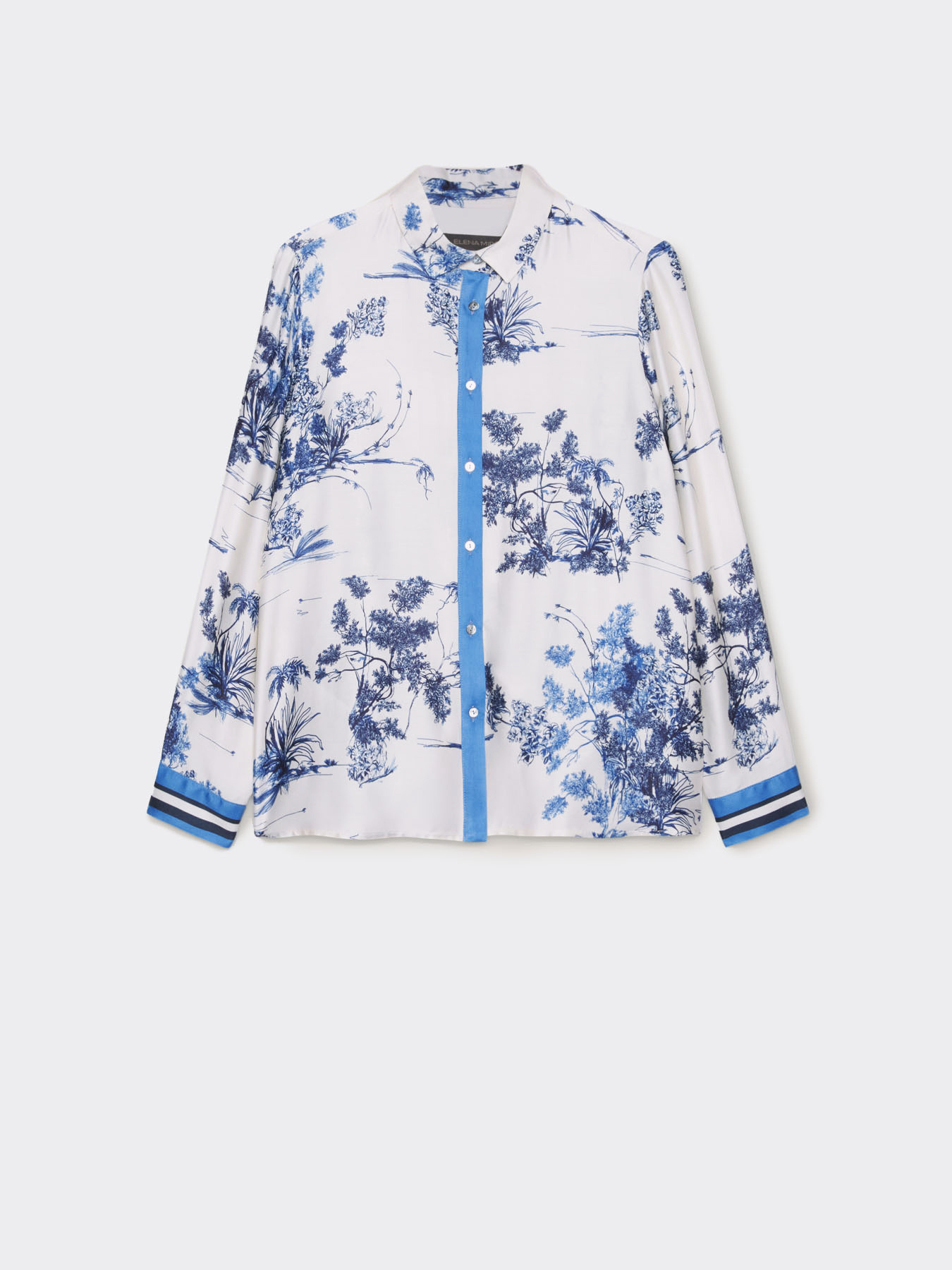 Printed satin shirt image number 4