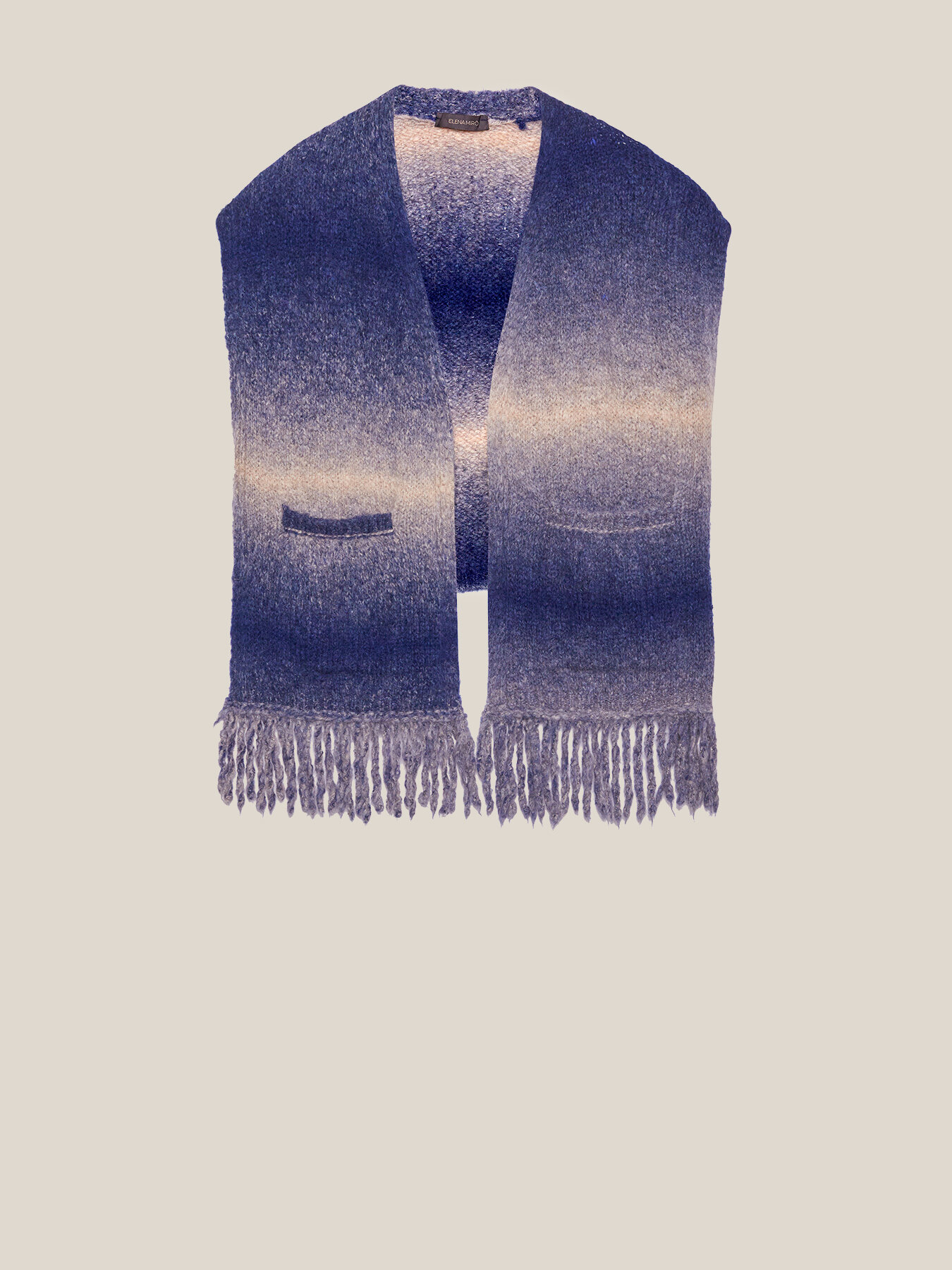 CHALECO TIPO BUFANDA DE HILO DIFUMINADO image number 4