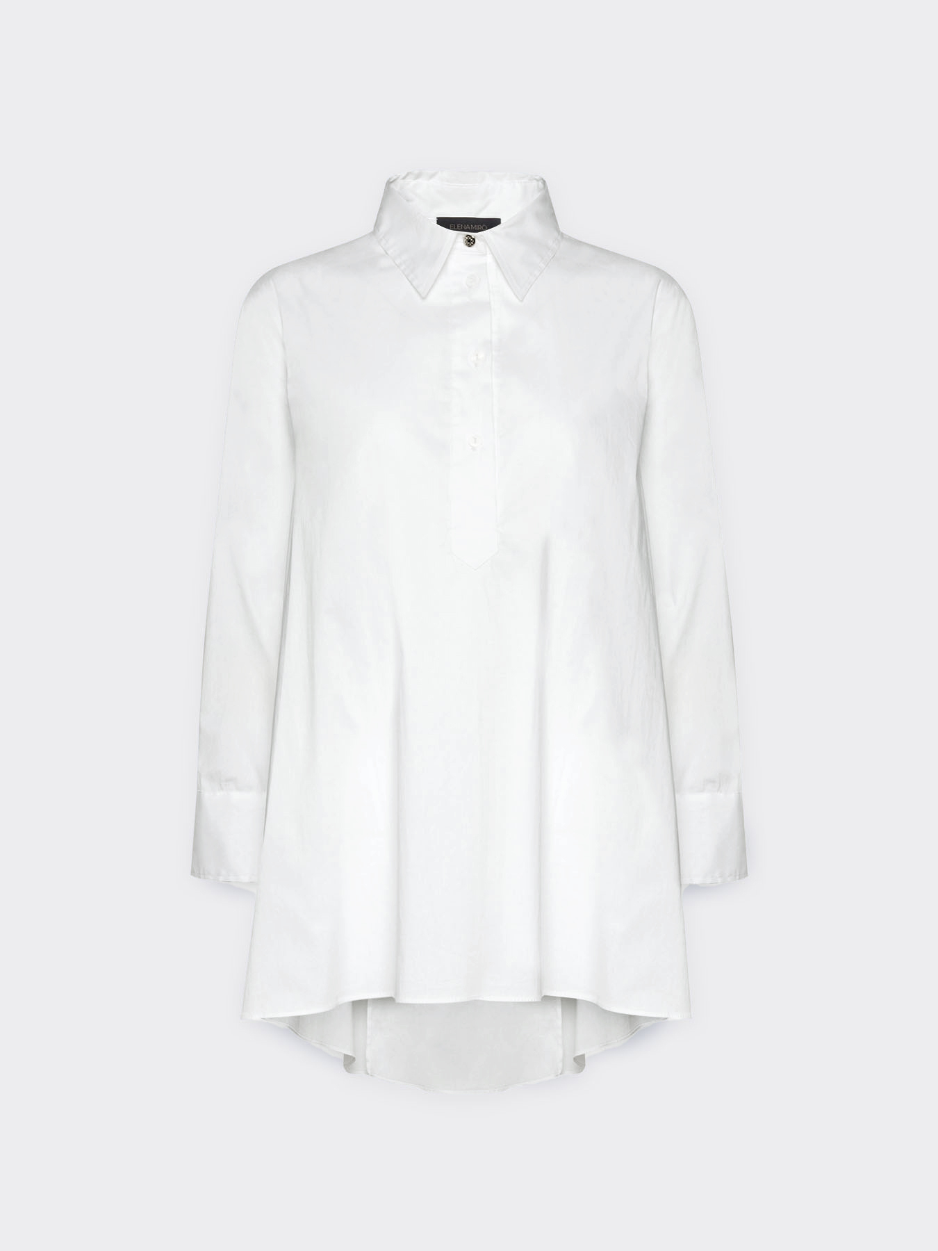 Camicia ampia in popeline image number 4