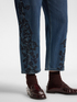 Regular jeans in denim with floral embroidery image number 3