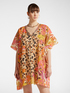 Printed and embroidered caftan image number 0