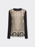 T-shirt bimaterial estampada misto viscose image number 4