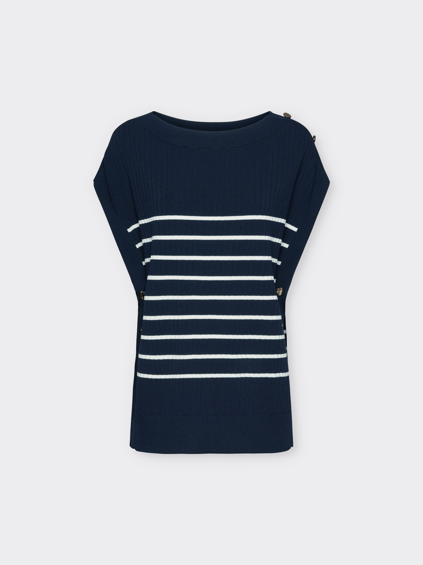 Striped knit waistcoat image number 4