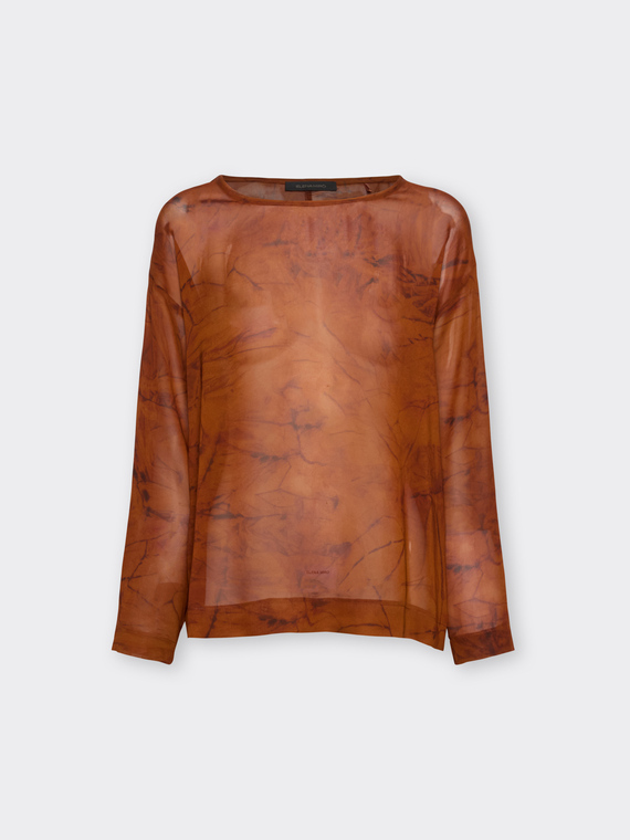 Blusa in georgette stampata