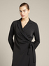 Wrap dress in flowing fabric image number 2