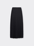 Long pleated skirt in satin-back crepe image number 4