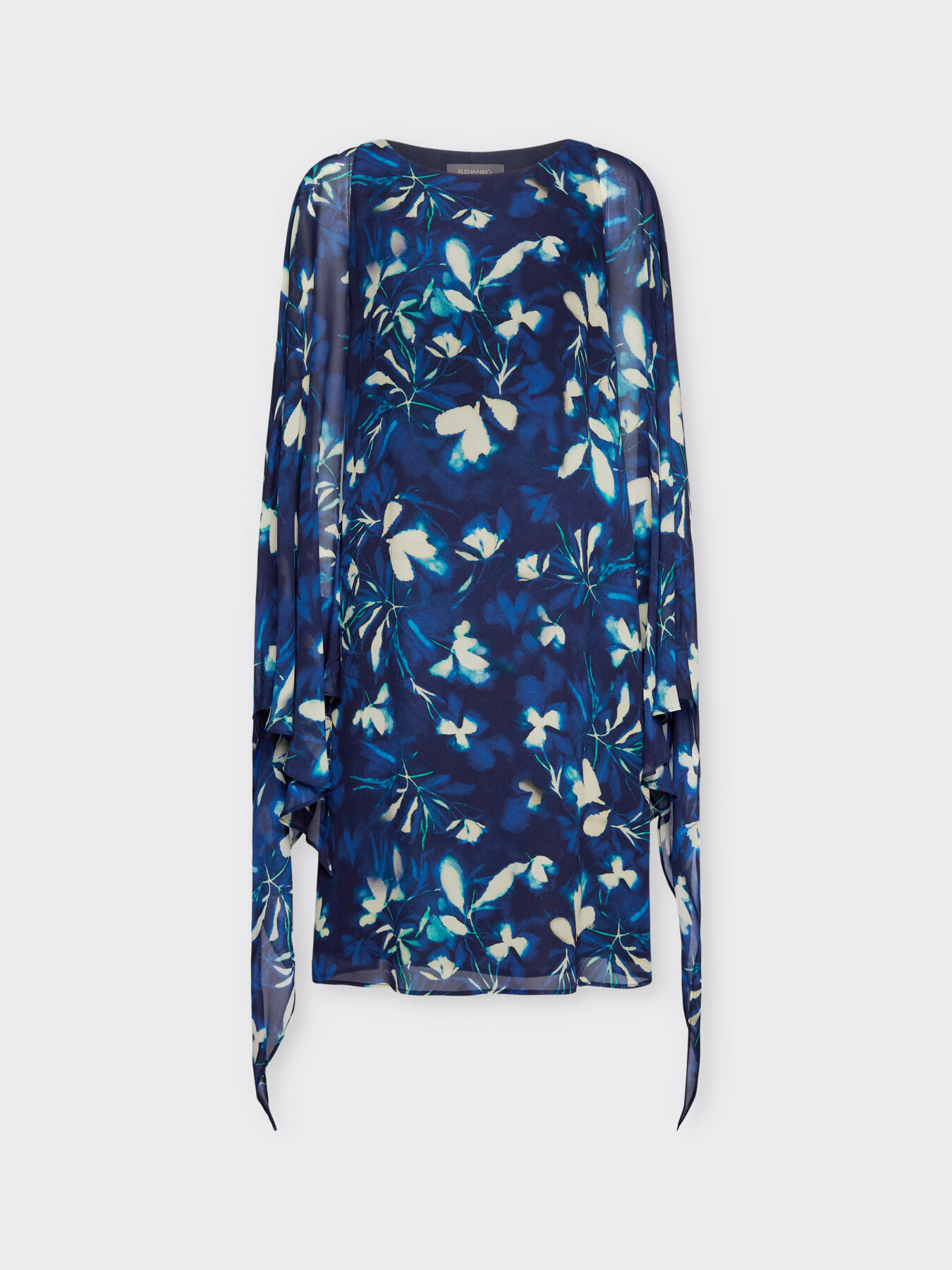 Robe &eacute;l&eacute;gante imprim&eacute;e avec cape image number 4