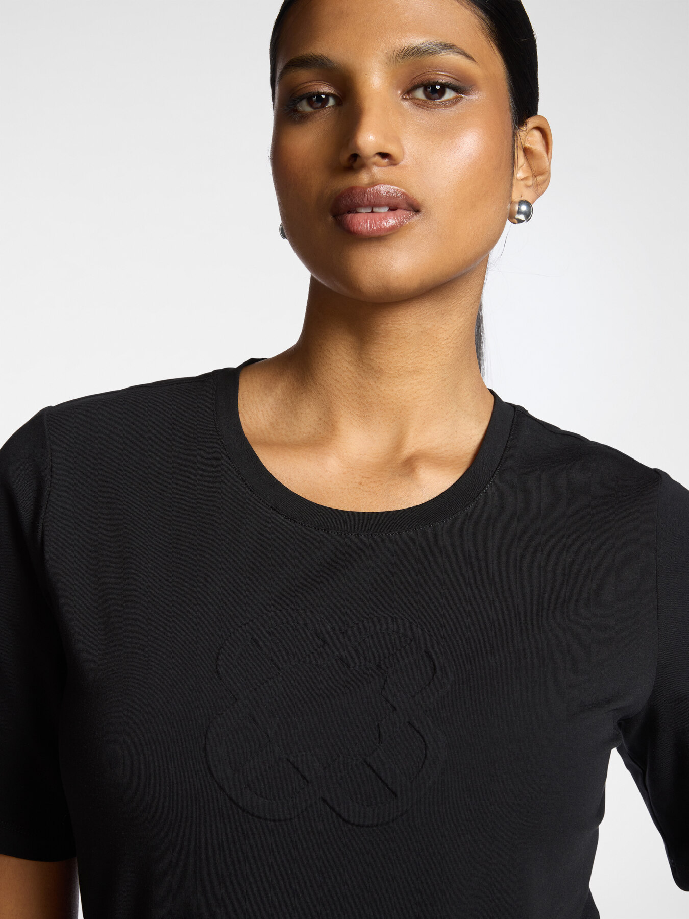 T-shirt en coton avec logo Monogram image number 3