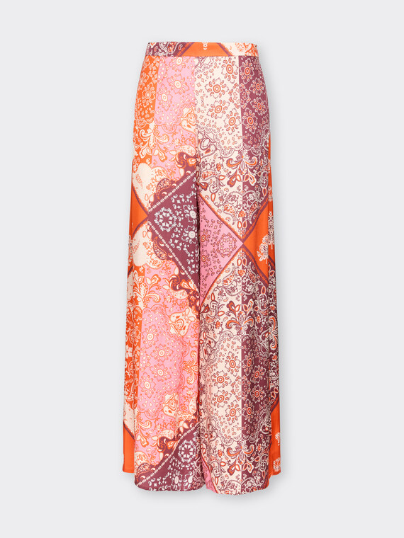 Pantalones estampados de viscosa