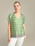 Printed satin blouse image number 0