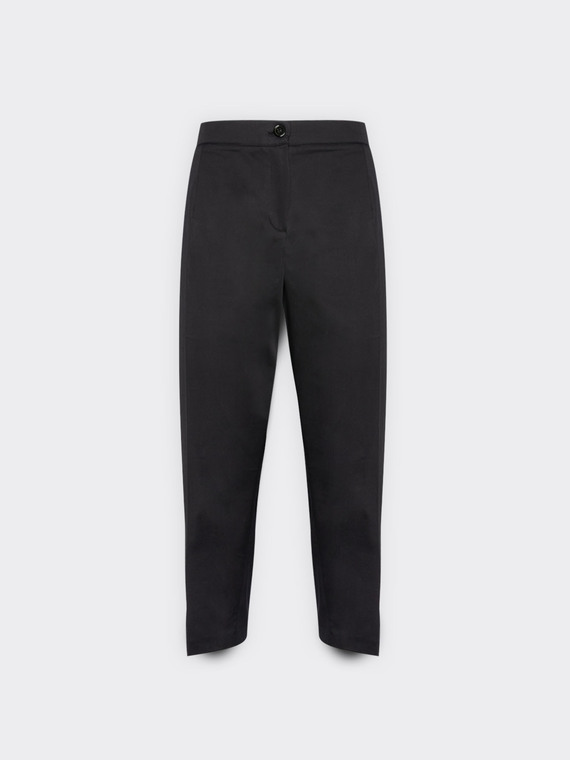 Straight-leg trousers in stretch satin
