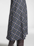 Bias-cut midi skirt, check pattern image number 3