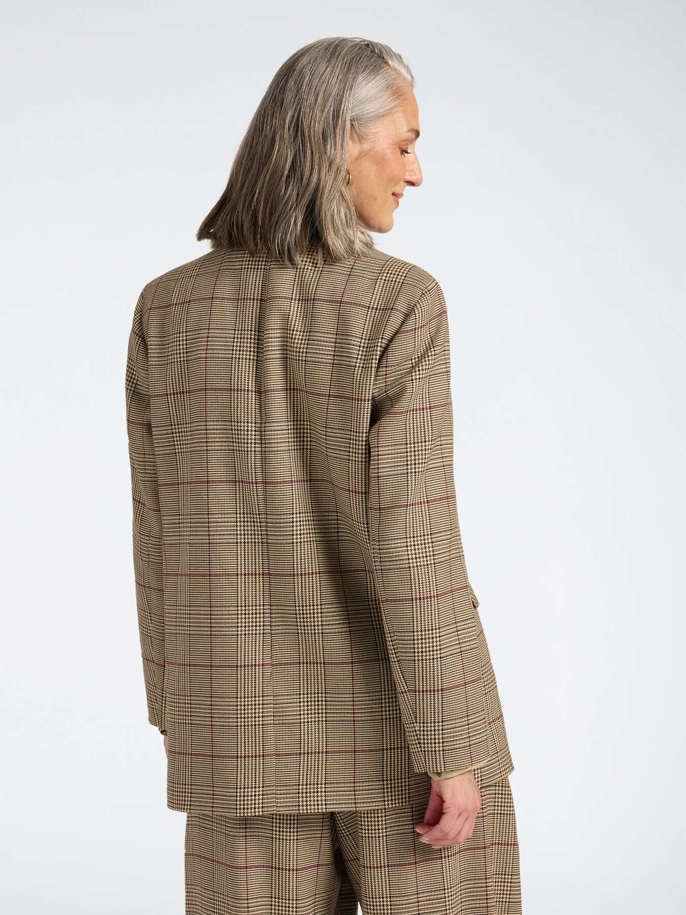 Doppelreihiger Blazer mit Prince-of-Wales-Muster image number 1