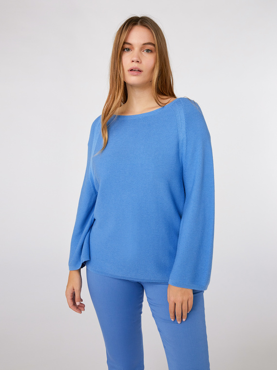 Viscose, cotton and silk sweater