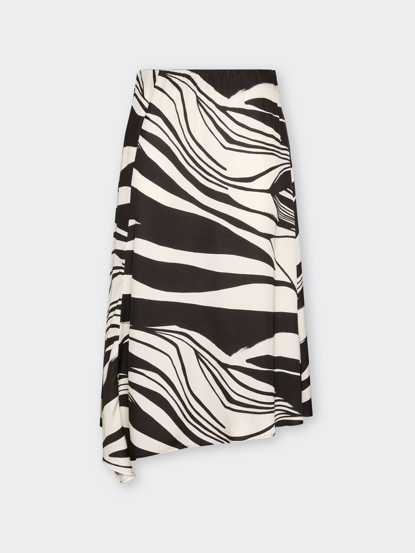 Printed viscose skirt image number 4