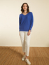 Silk, cotton, cashmere sweater image number 3