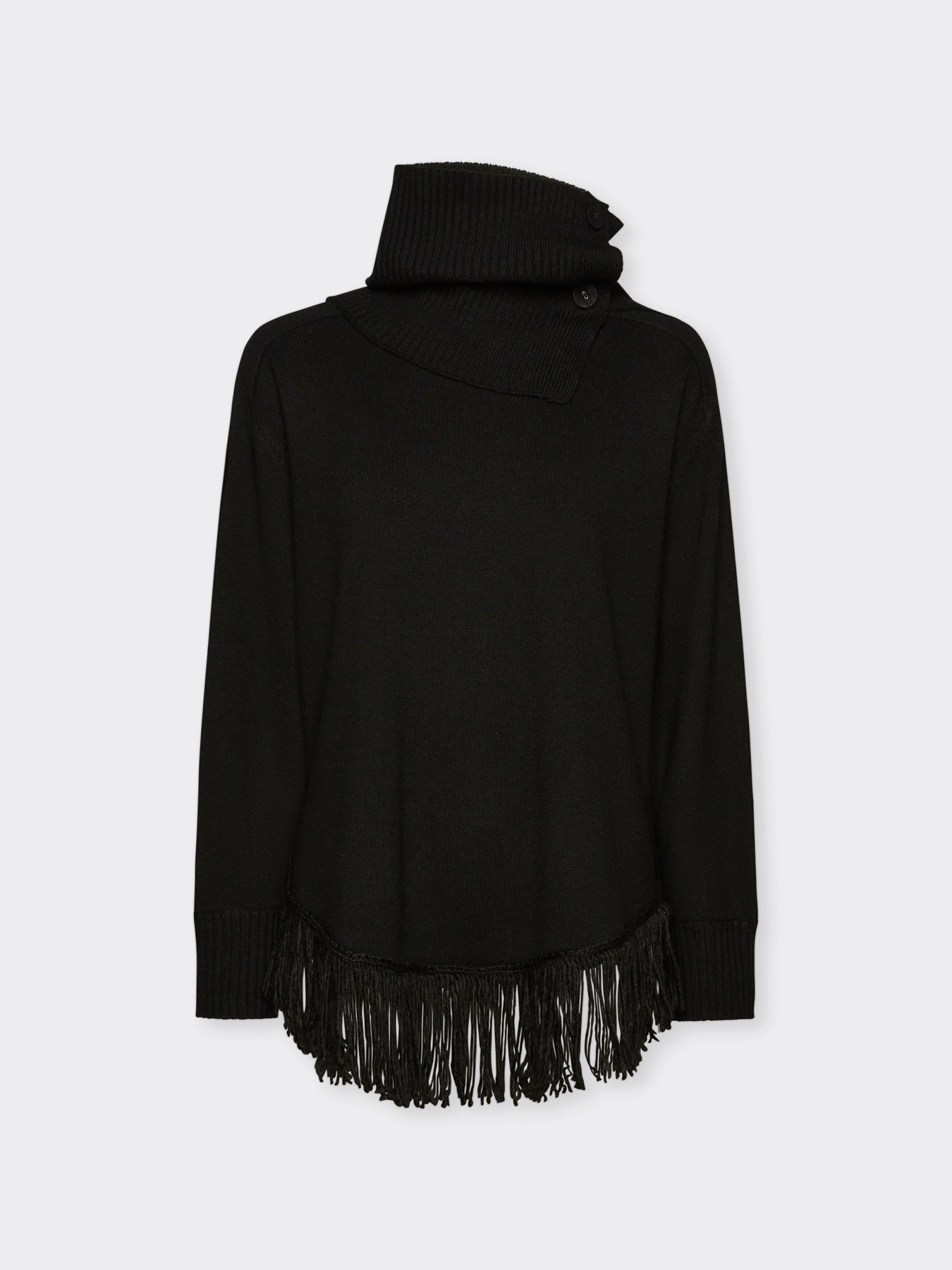 Pullover mit Fransen und abnehmbarem Kragen image number 5