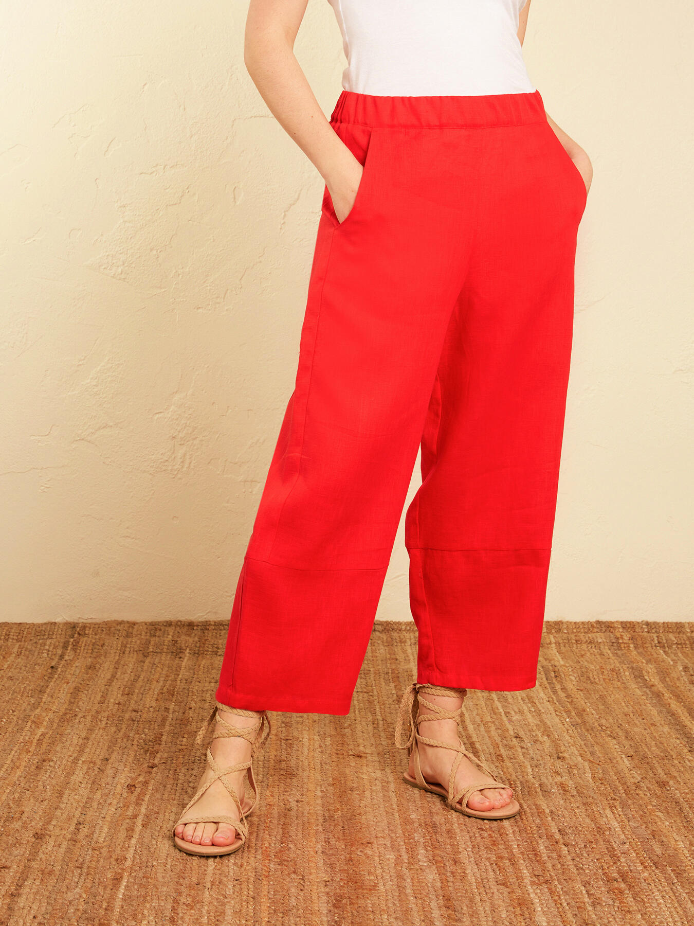 Pure linen slouchy trousers image number 2