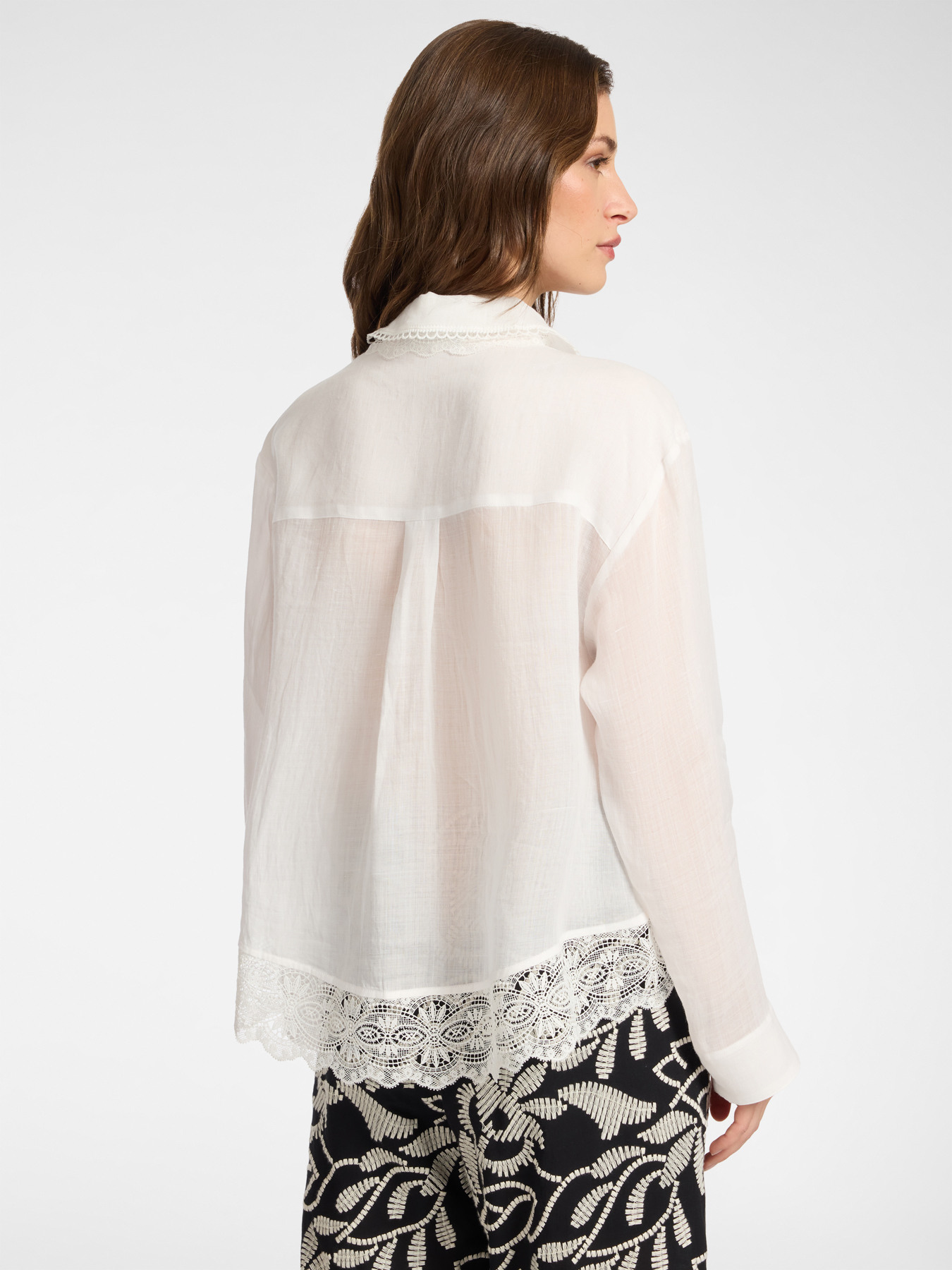 Ramie-Hemd mit Spitze image number 1