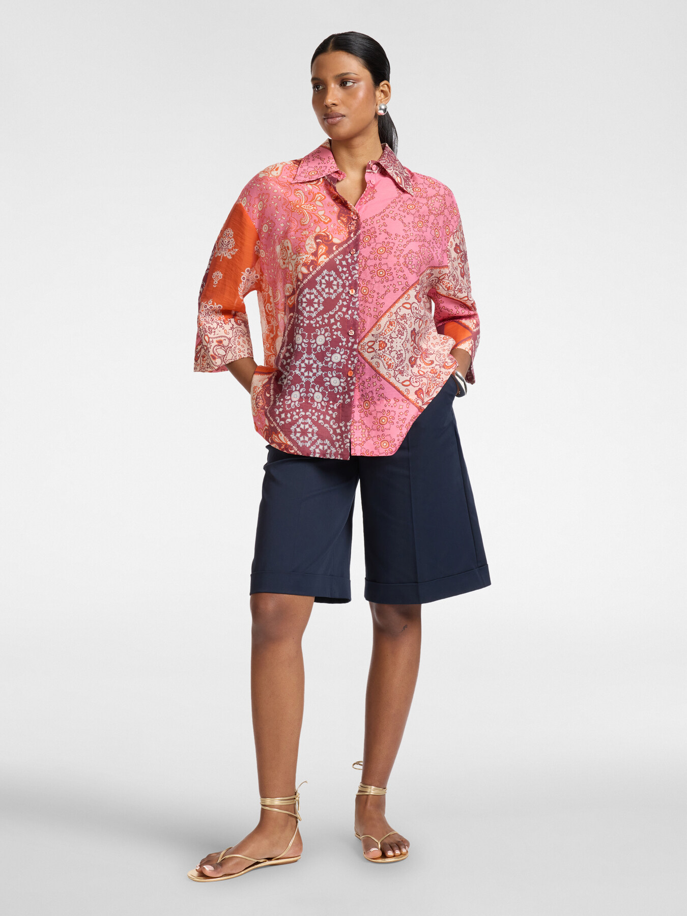 Pantalones cortos de mezcla de algod&oacute;n image number 0