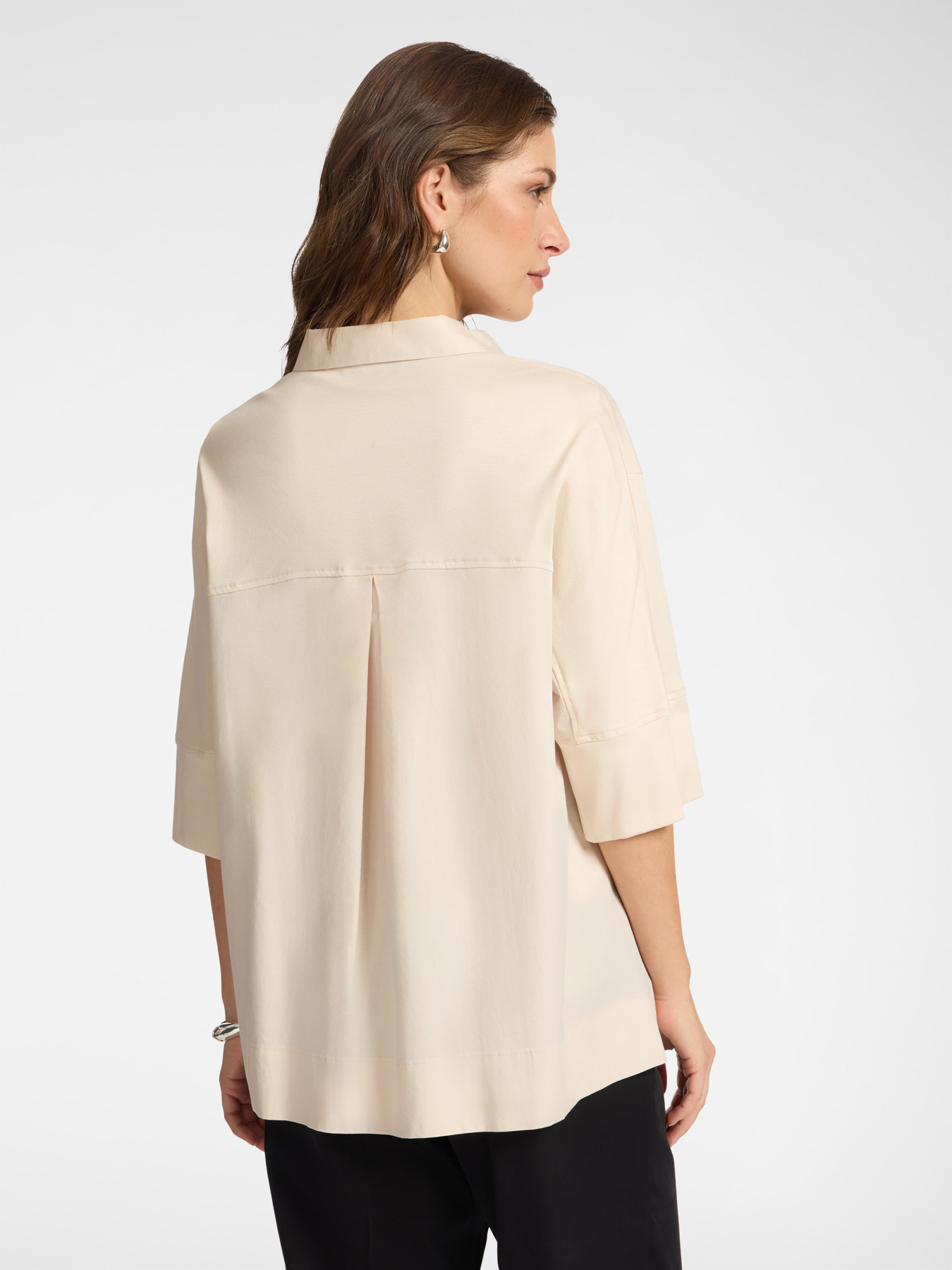 Blusa boxy con maniche a tre quarti image number 1