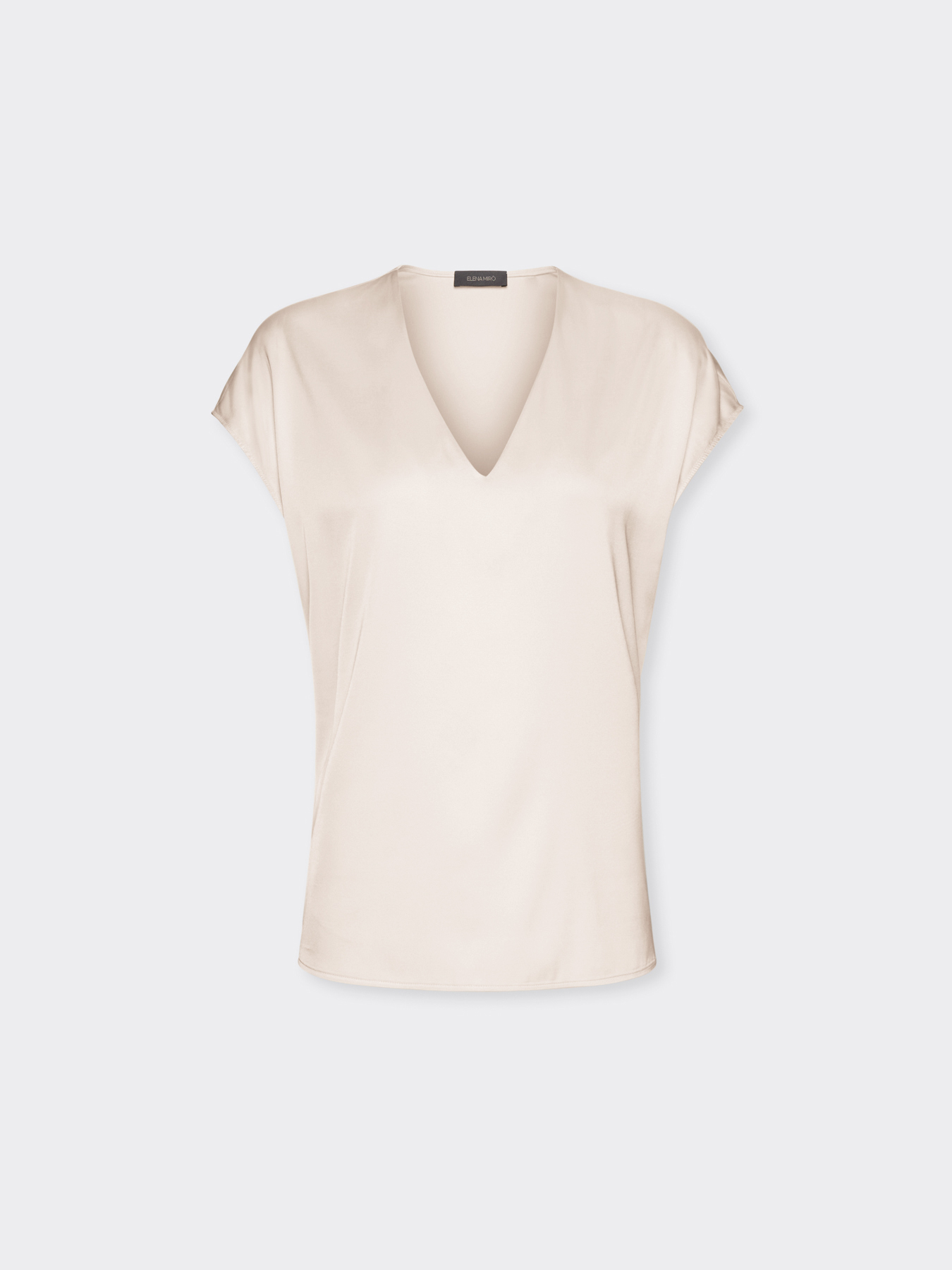 V-neck satin blouse image number 4