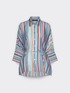 Camicia ampia misto lyocell a righe image number 4