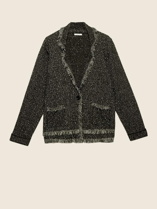 Elenamiro&nbsp;: Veste fantaisie en tricot Noir_1