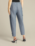 Pantaloni cargo in chambray image number 1