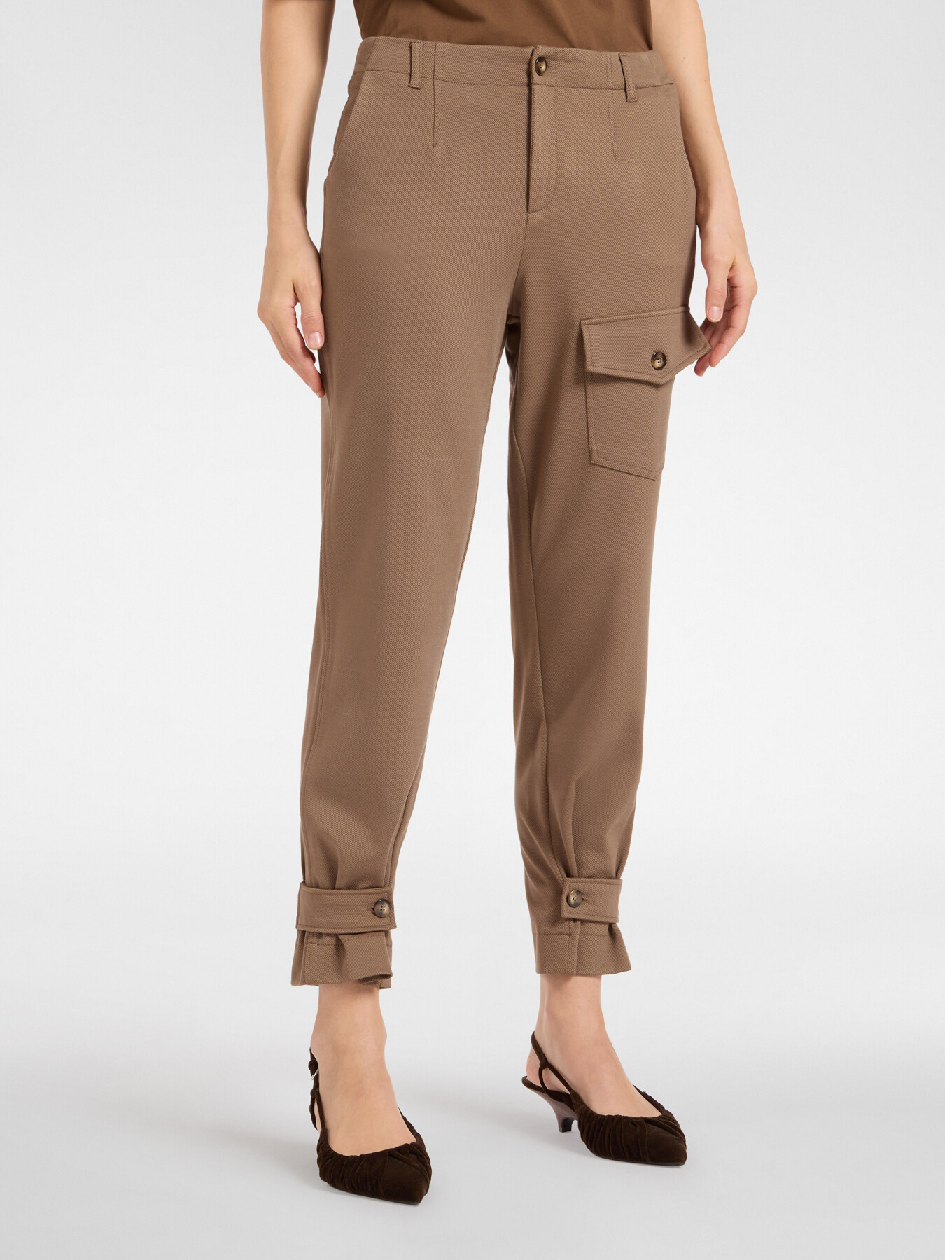 Hose mit Tasche und Riemen am Saum image number 2